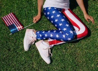 Where to Buy The Best Fashion Holiday Leggings for Women usa flag leggings