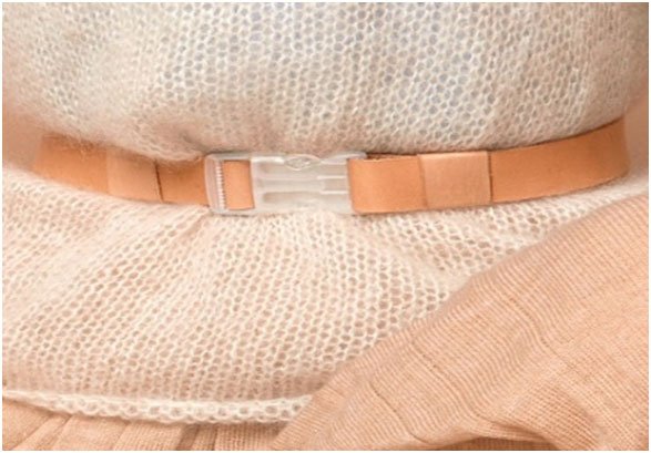 Leather with Transparent Buckle Belt