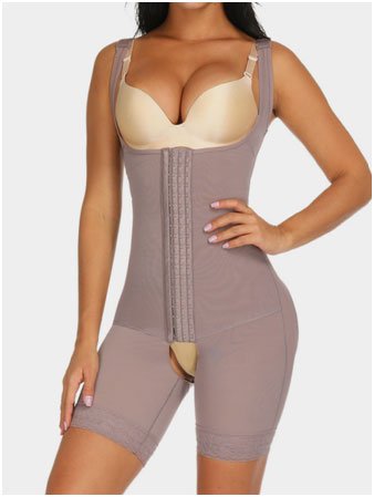 Flatten Tummy Body Shapewear with 3 Hooks