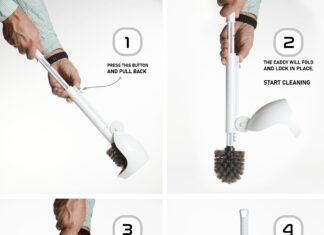 Elypro Drip Free Toilet Brush and Holder Elypro Drip Free Toilet Brush